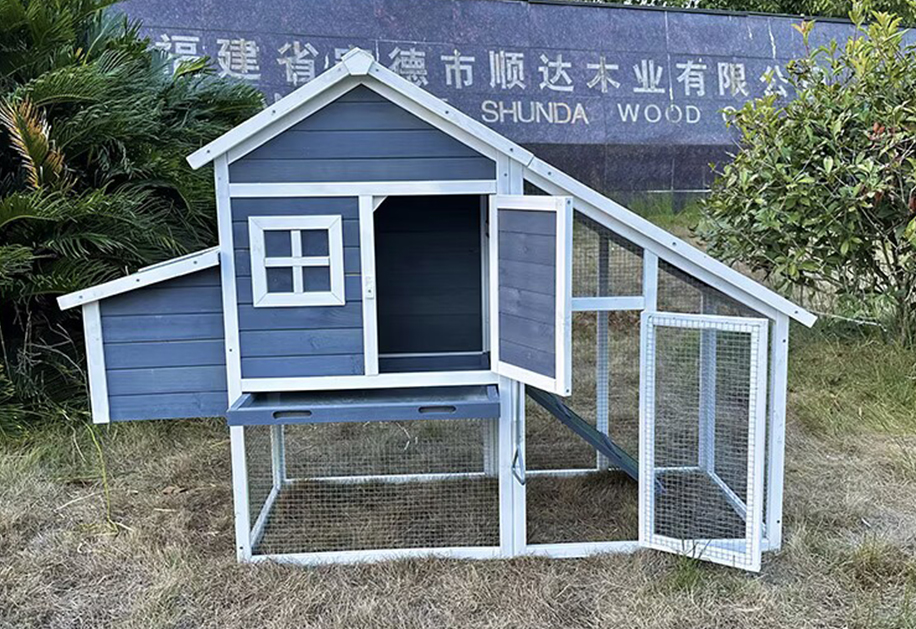 Wooden Chicken Coop SDC003S-Gray	