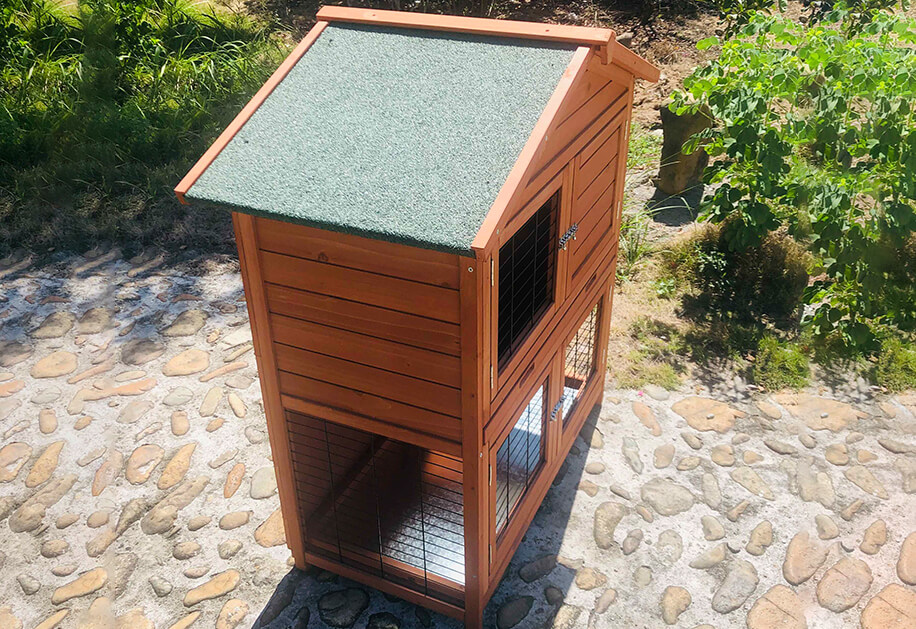 Wooden Rabbit Hutch SDR009-T2