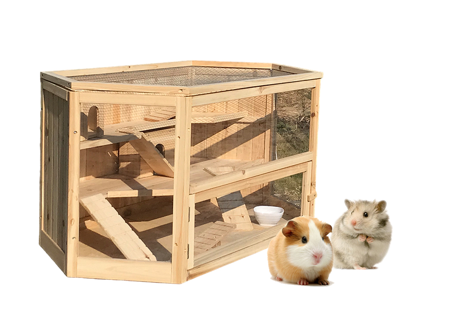 Wooden Hamster Cage SDHC001