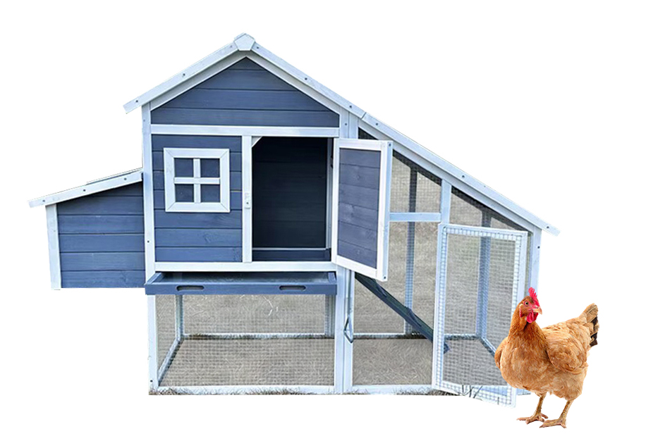 Wooden Chicken Coop SDC003S-Gray