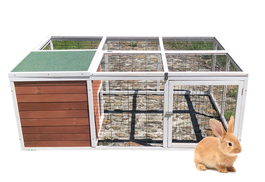 Wooden Rabbit Hutch SDR041