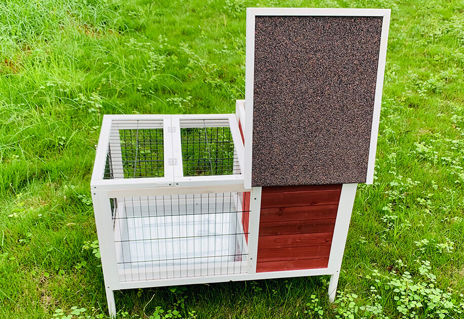 Wooden Rabbit Hutch SDR011