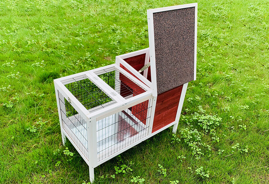 Wooden Rabbit Hutch SDR011