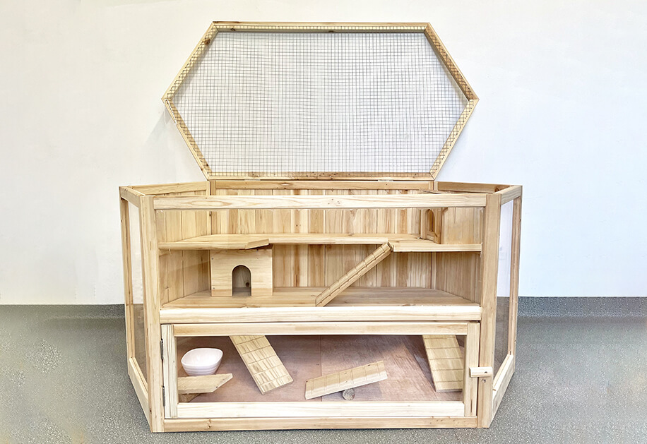 Wooden Hamster Cage SDHC001	