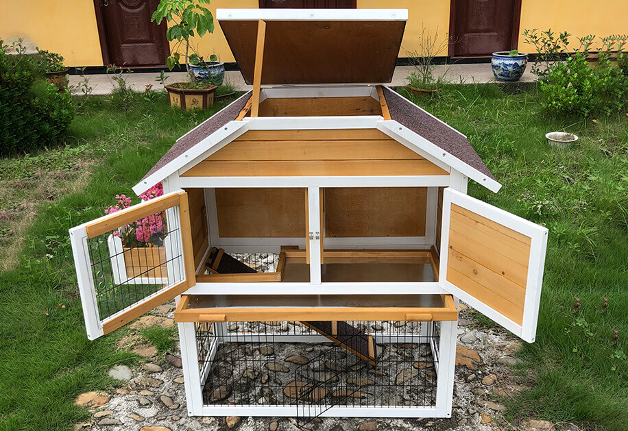 Wooden Rabbit Hutch SDR032	