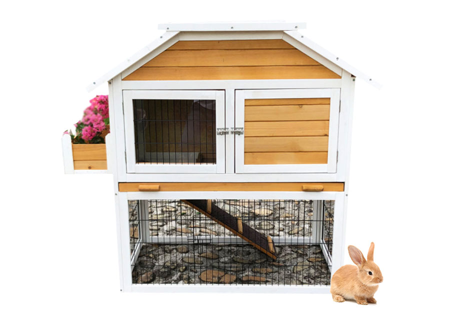 Wooden Rabbit Hutch SDR032