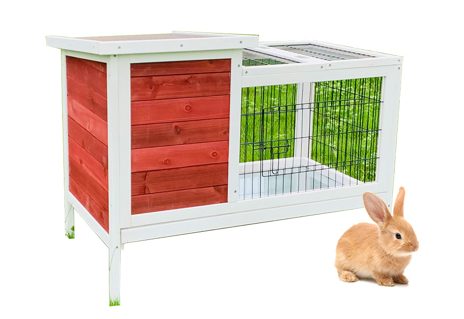 Wooden Rabbit Hutch SDR011